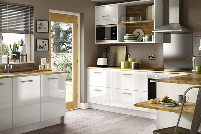Eton Eton Gloss White Kitchen Kitchen Range